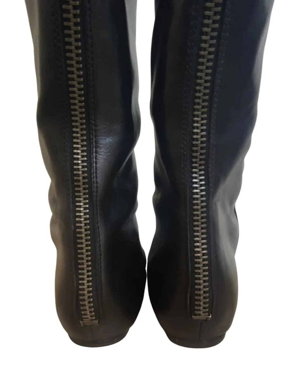 Vera Wang Lavender Black Over-the-Knee Leather Boots